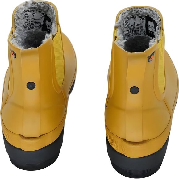 BOGS Women's Waterproof Slip-On Plush Winter Boots Saffron Yellow 8 US - Picture 3 of 6